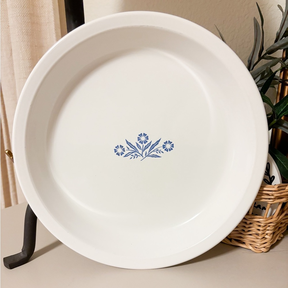 Vintage Cornflower Corning Ware 9" Pie Plate Baking Dish Pan P-309 5
